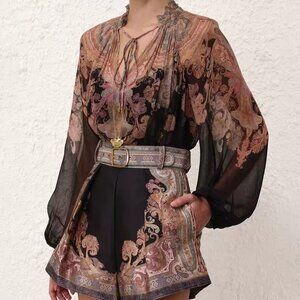 Zimmermann two-piece set (top + shorts) Size 1